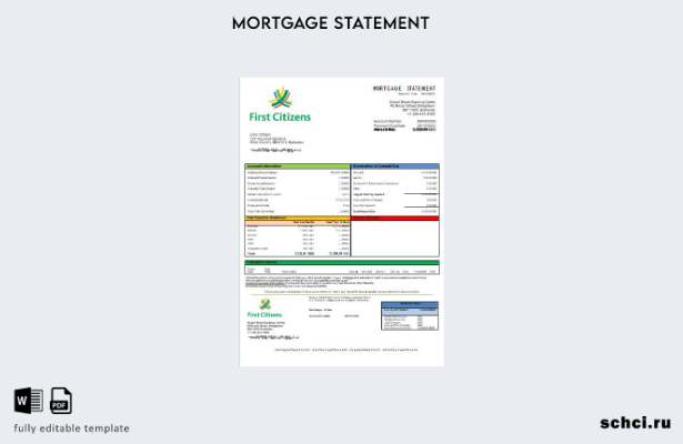 скачать в цифровом формате шаблон выписки по ипотеке в банке Barbados First Citi